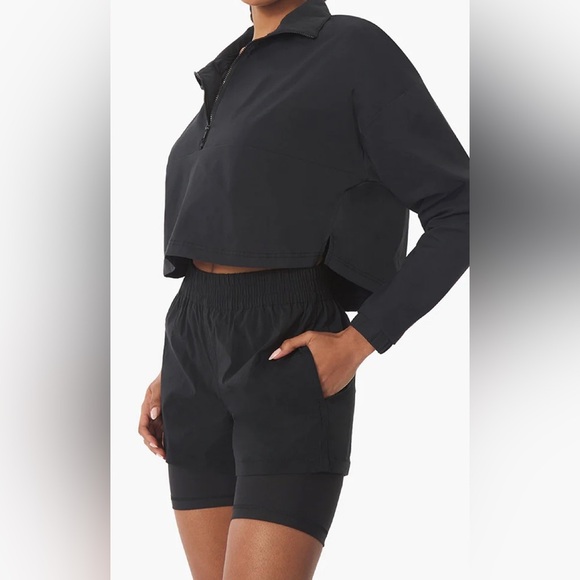 WE.WORE.WHAT- Athletic Layered Windbreaker Biker Shorts - Picture 4 of 9